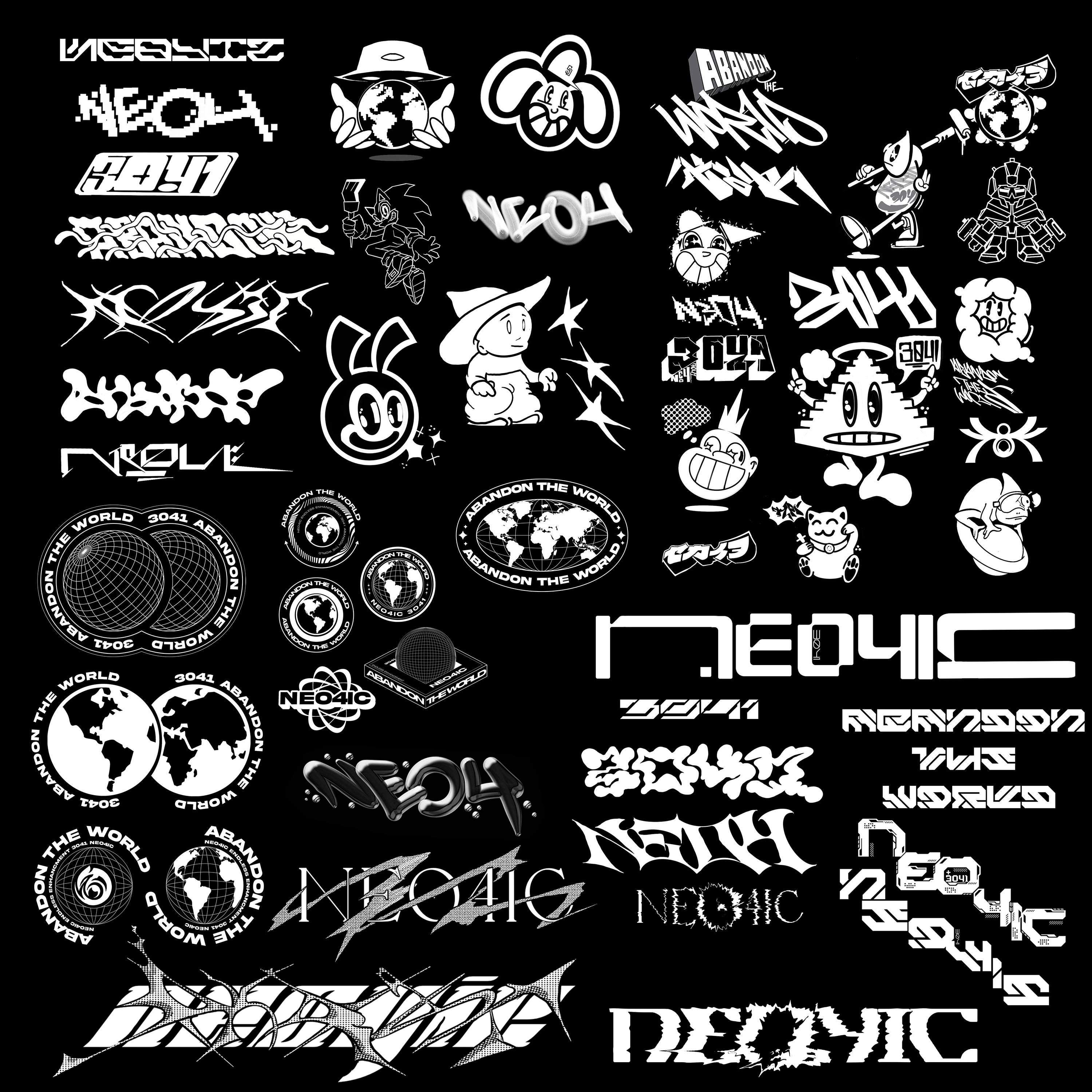 NEO4IC sticker sheet, animated